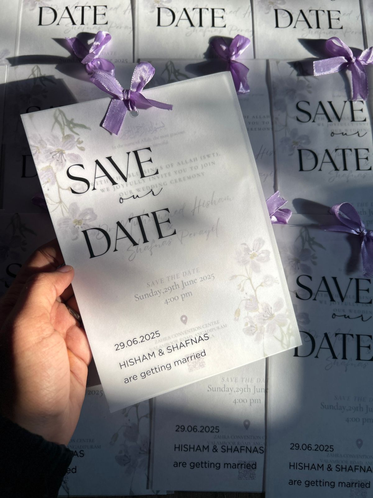 Lavender Vellum Invitation