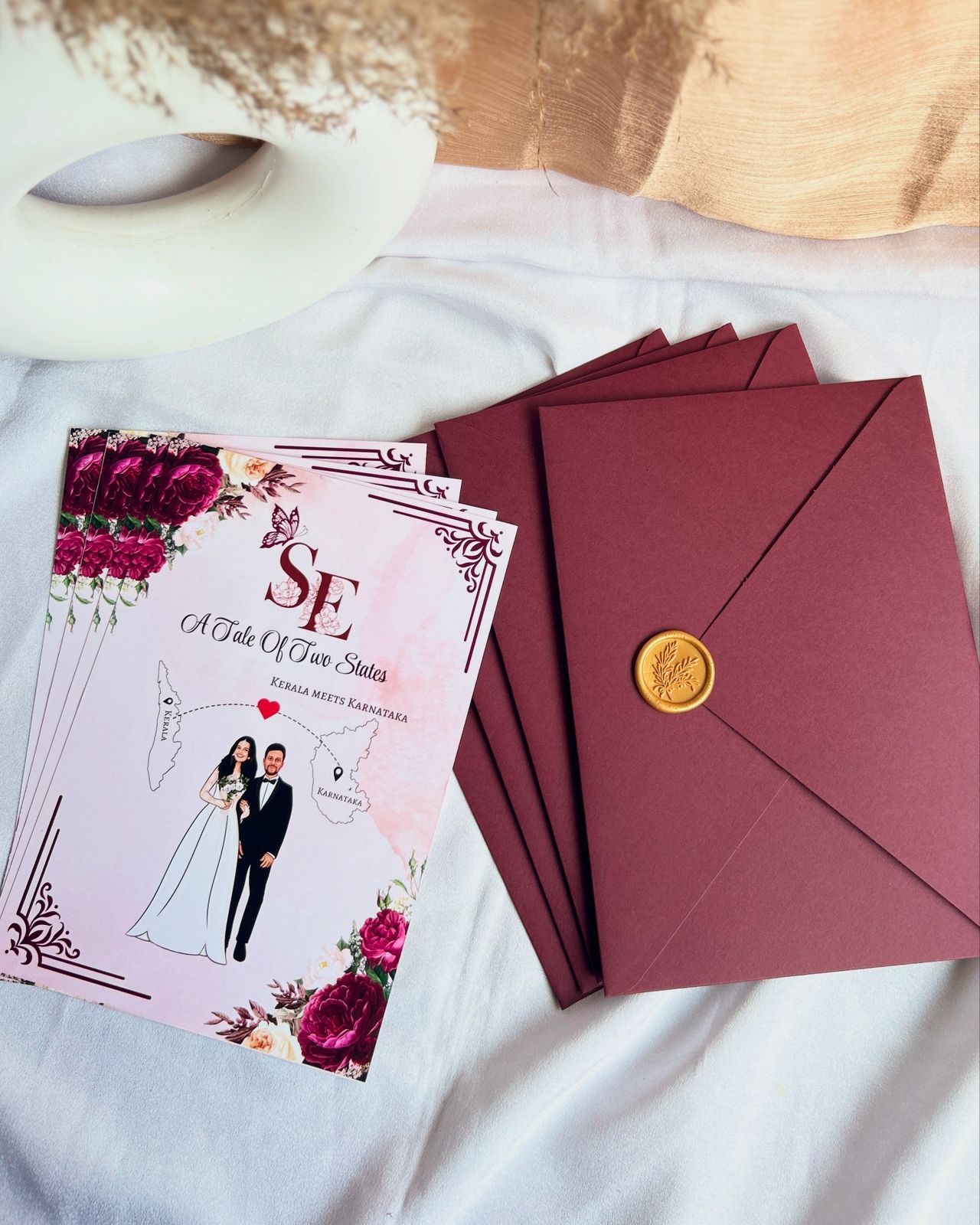 Two States Romance Invitation
