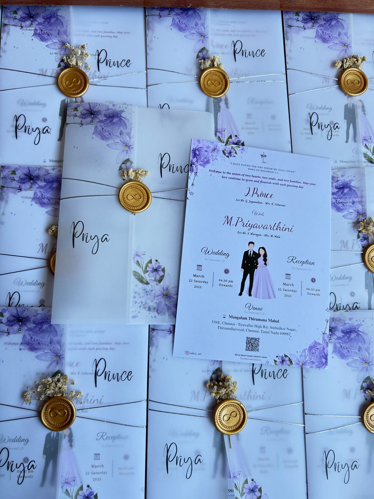 Lavender Bloom Vellum Invitation
