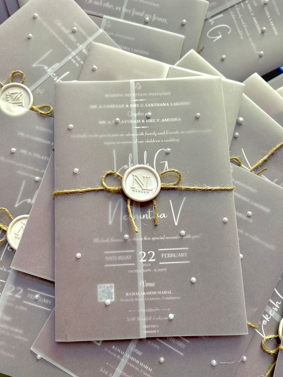 Pearl Frost Elegance Invitation