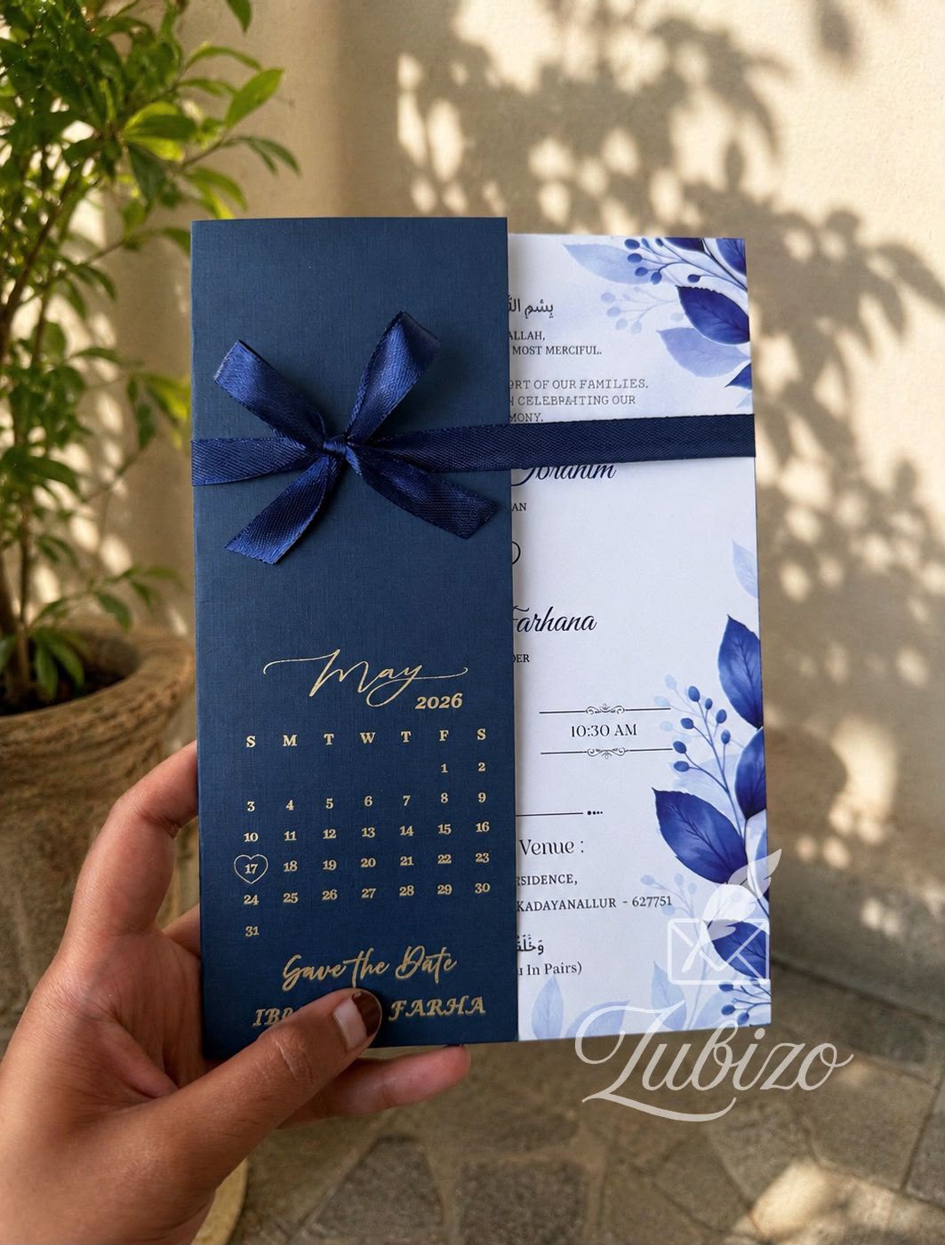 Midnight Bloom Calendar Invitation
