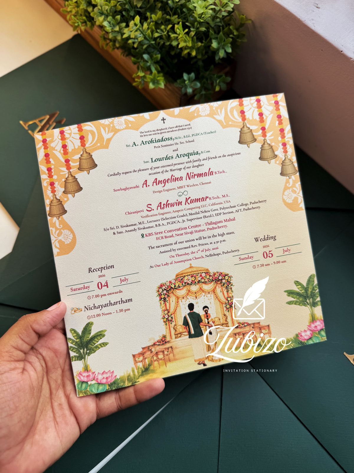 Emerald Heritage Foil Invitation