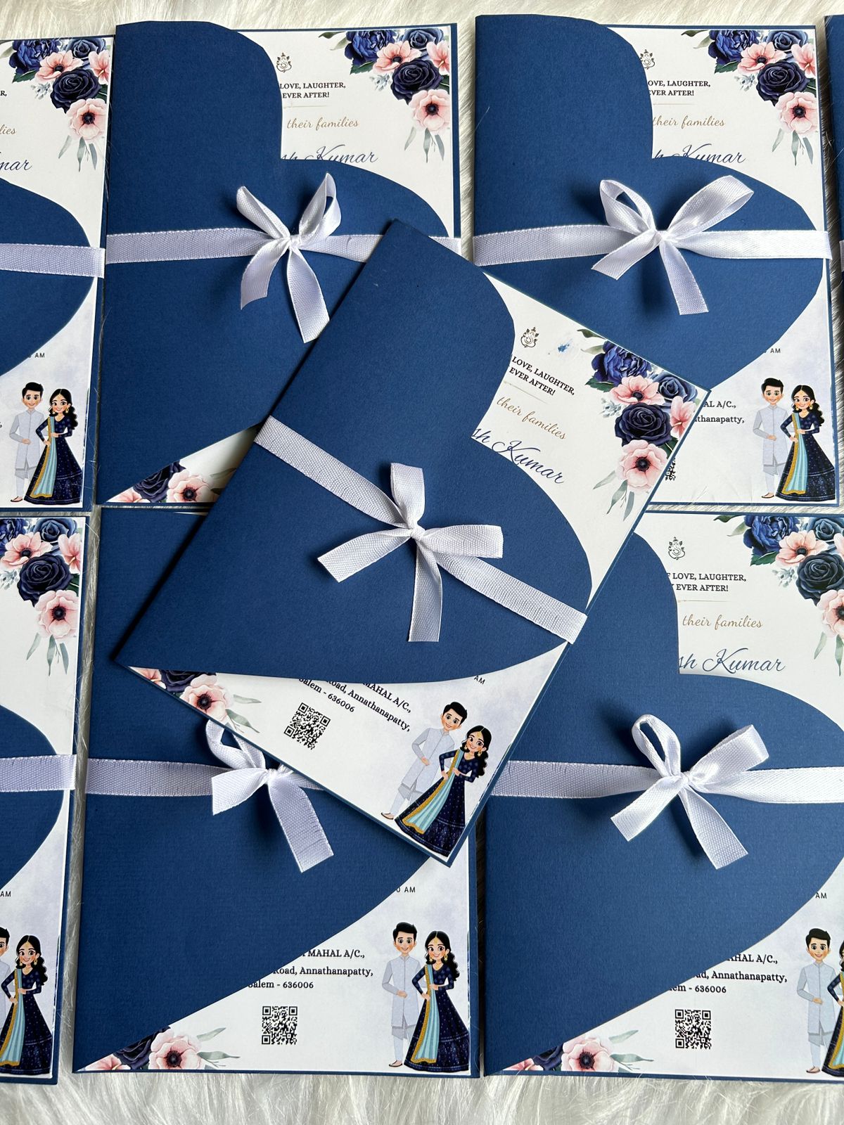 Royal Blue Pocket Fold Invitation