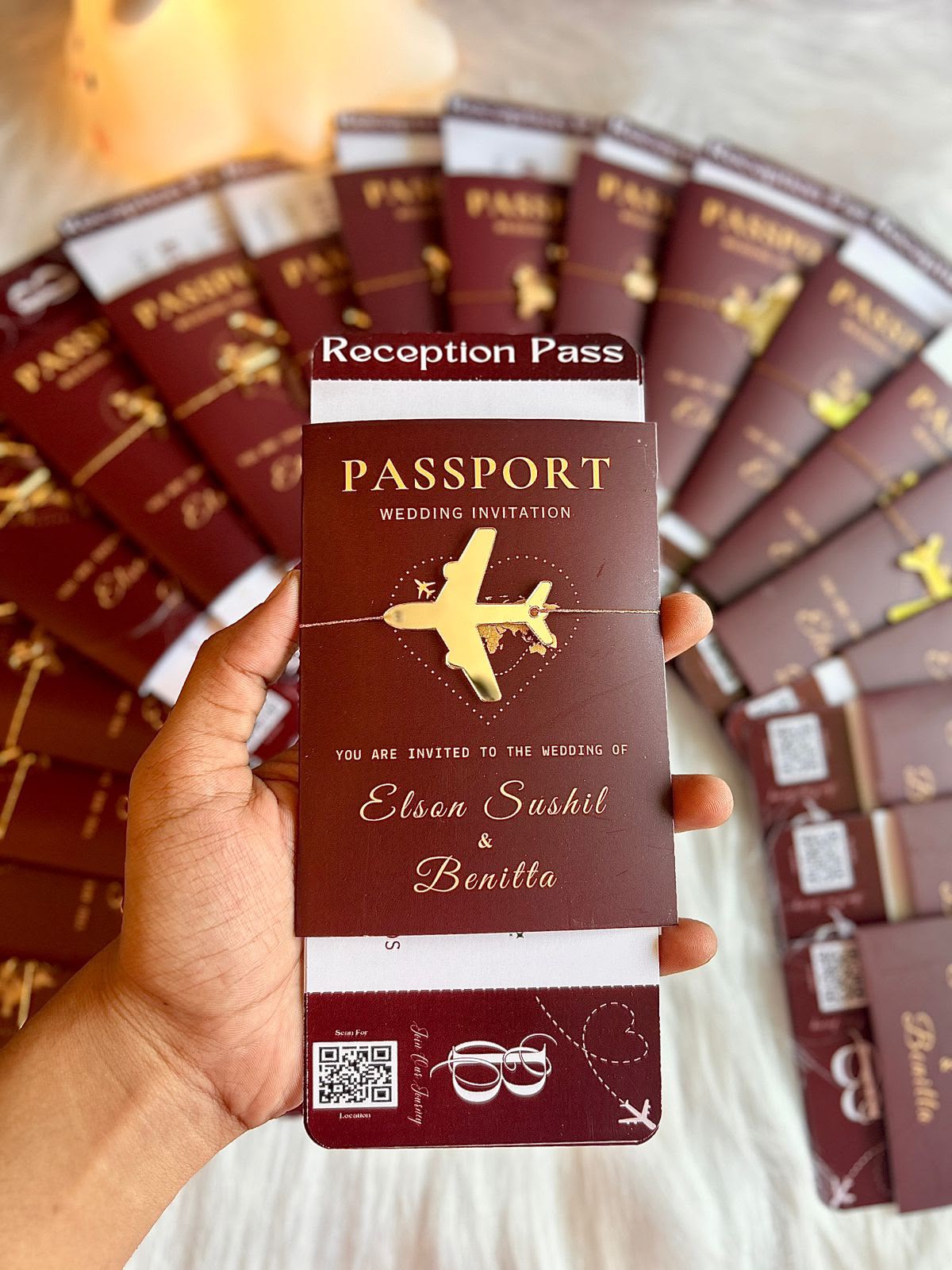 Passport Boarding Pass Invitation