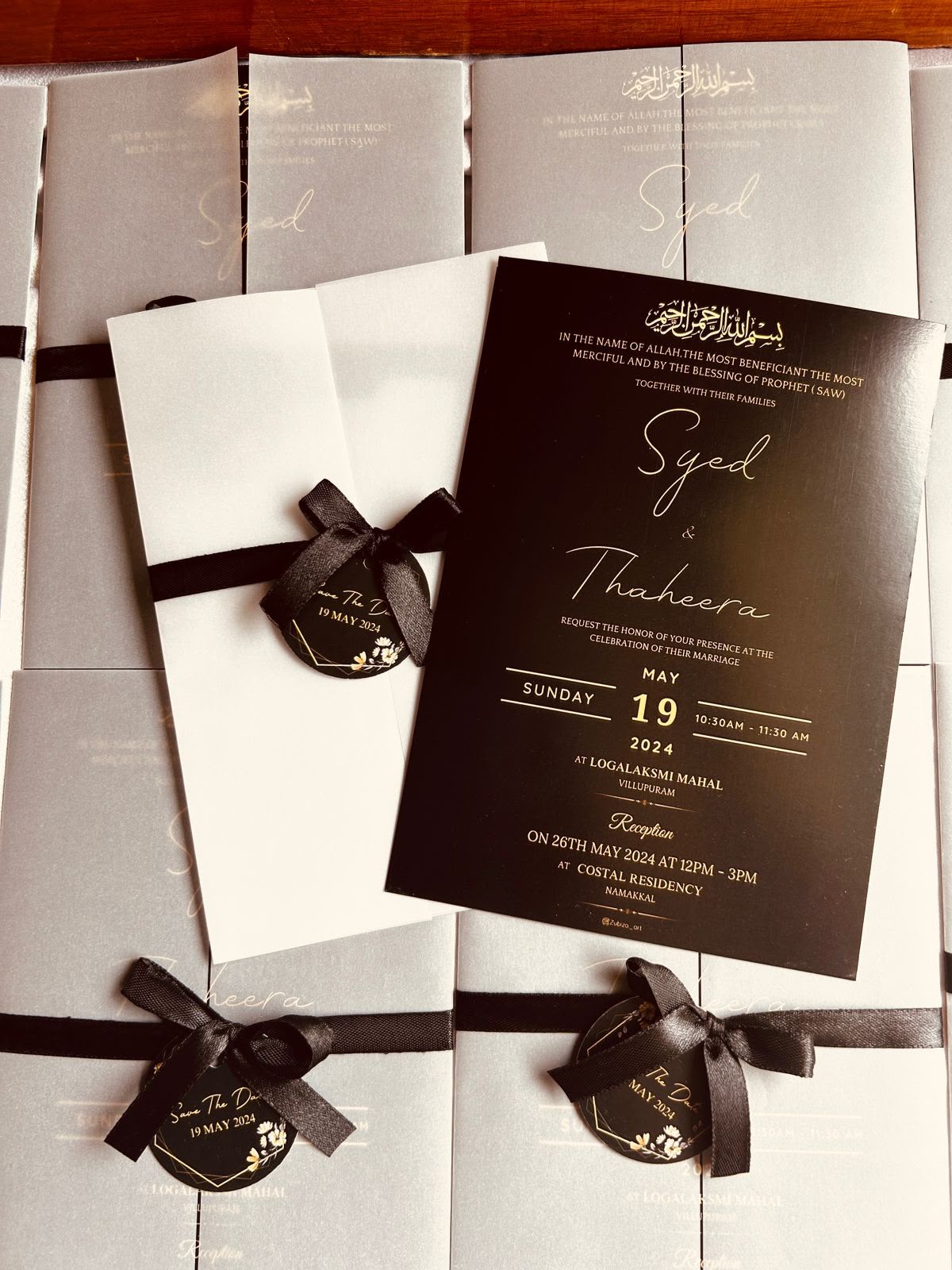 Elegant Muslim Save The Date Invitation