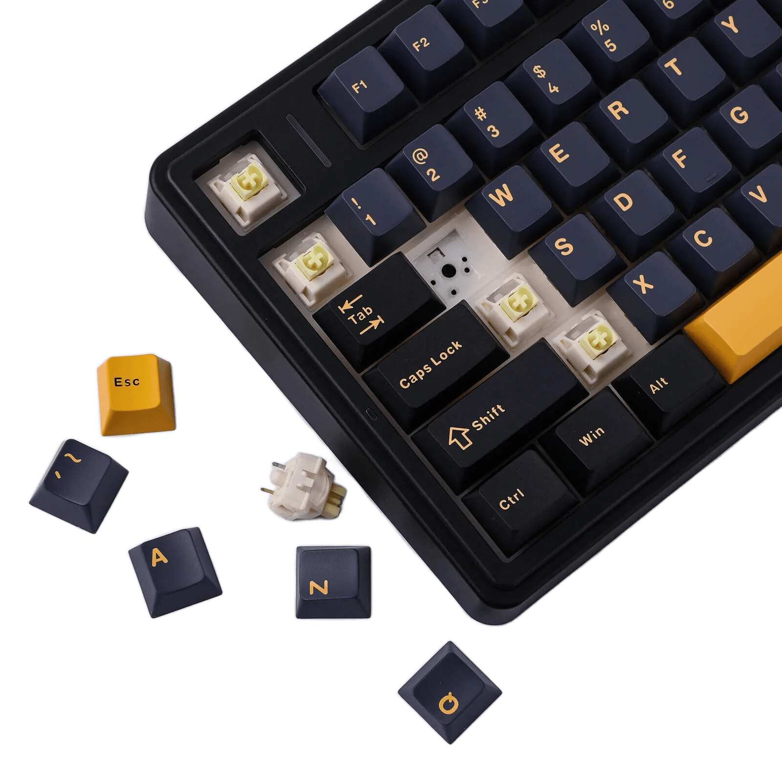 AULA F75 Gasket Wireless 75% Mechanical Keyboard, 80 Keys, 1000Hz Polling Rate, RGB Lighting, Hot Swappable, Reaper Switch, NKRO, 4000mAh Battery, 7