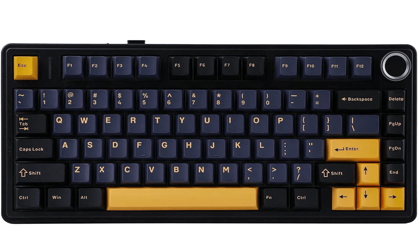 AULA F75 Gasket Wireless 75% Mechanical Keyboard, 80 Keys, 1000Hz Polling Rate, RGB Lighting, Hot Swappable, Reaper Switch, NKRO, 4000mAh Battery, 9