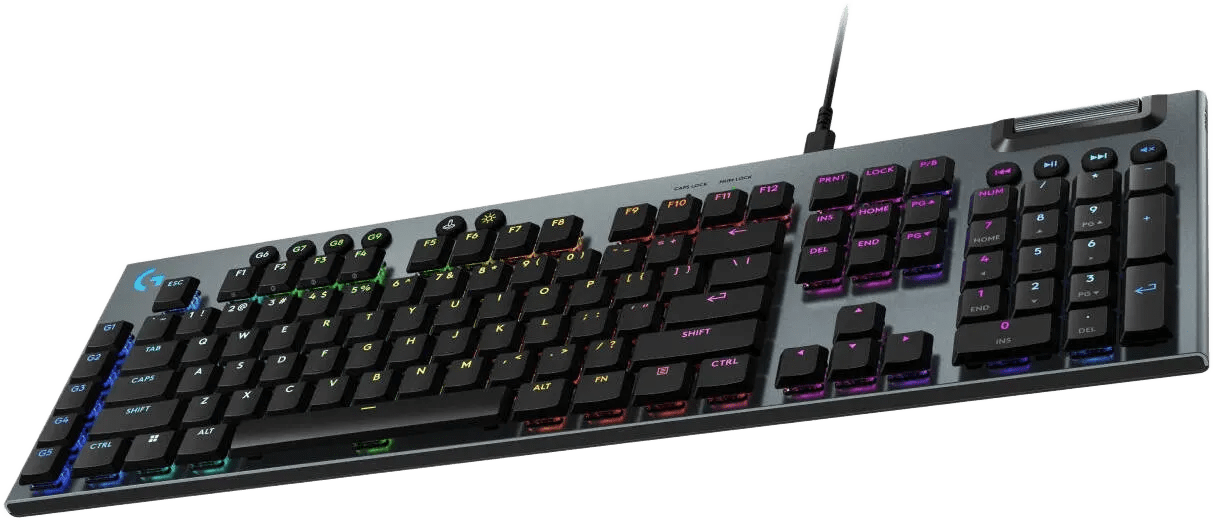 Logitech G915 X Wired Mechanical Keyboard, Tactile Switches, Double-Shot PBT Keycaps, LIGHTSYNC RGB Illumination, Wired Connectivity, English (US) Layout 2