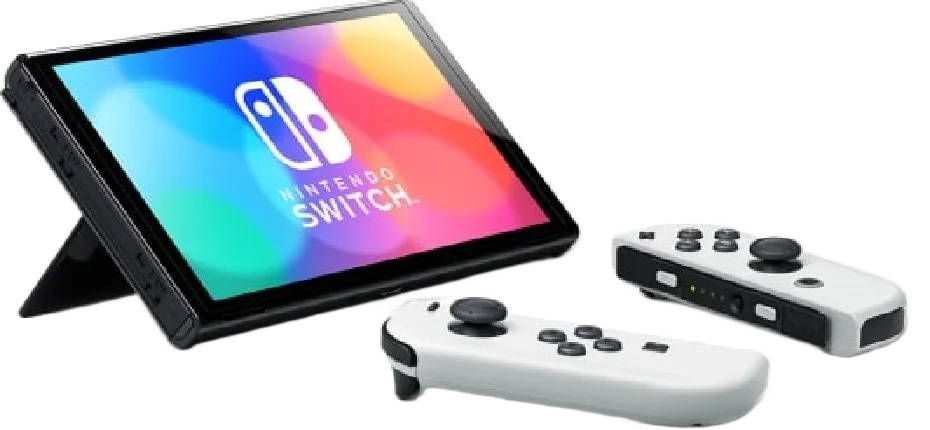 Nintendo 7'' OLED Joy-Con Switch Console, 64 GB Internal Storage, High-Speed HDMI Cable, Enhanced Audio, 3 Hours Charging Time, International Version, EU Plug, White Color NSC010025 3