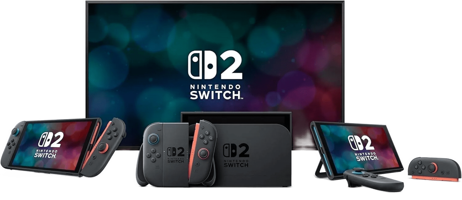 Nintendo Switch 2 Console 2025, 7.9 HDR10 Touchscreen 120Hz Display, 12GB RAM, 256GB Storage, Next-Gen Joy-Con 2 Controllers with Enhanced Motion Sensors, INTL Version BME 7