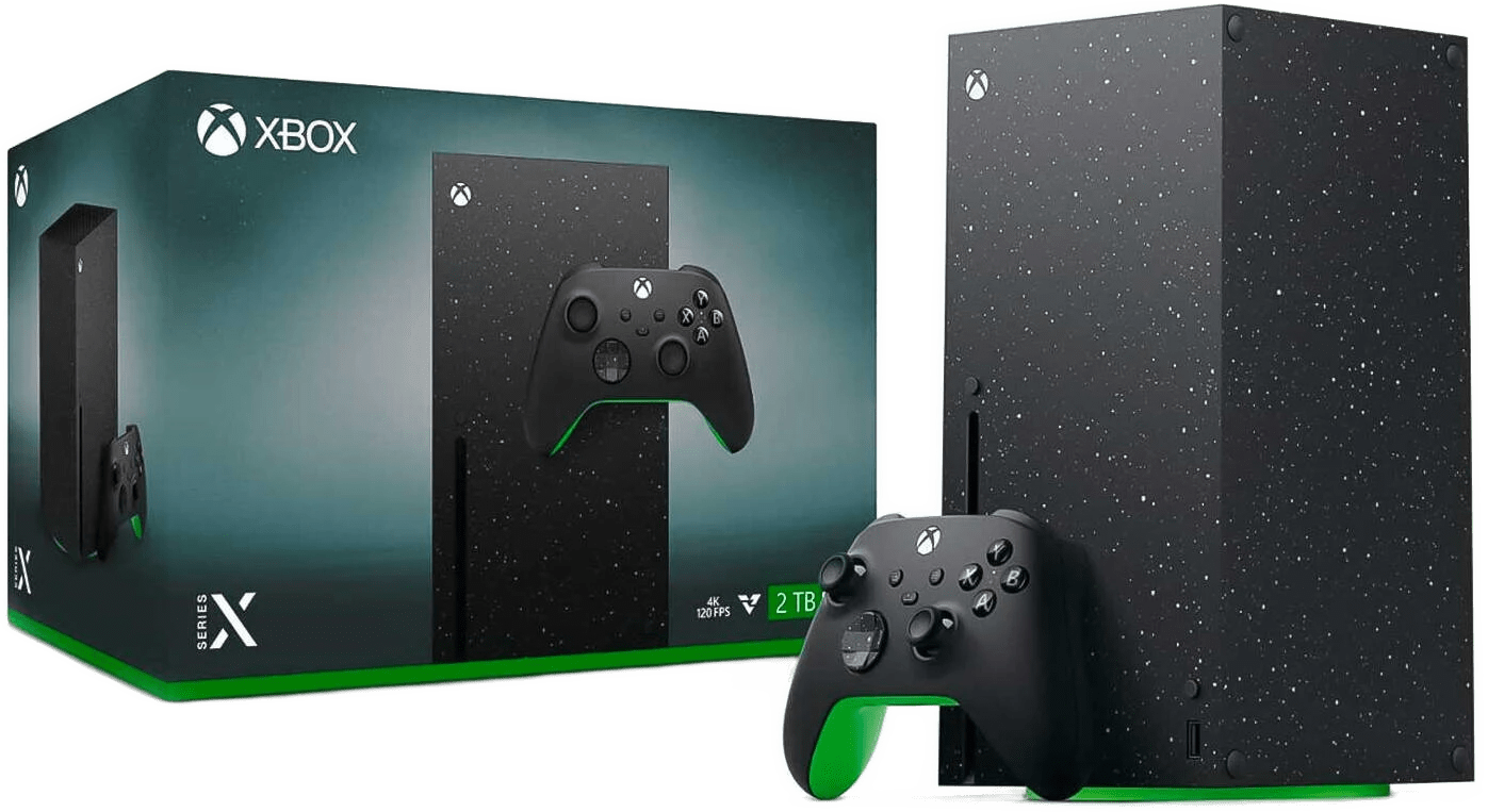 Xbox Series X Galaxy Black Special Edition 2TB SSD USA Console, 8X Cores CPU, 12 TFLOPS GPU, 16GB RAM, Supports USB 3.1 external HDD, True 4K Resolution, Black Series X BK
