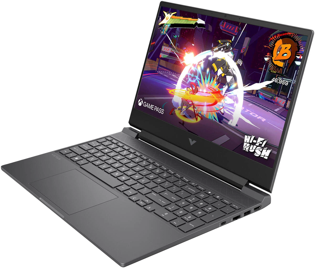 HP 15-fa2082wm Victus Gaming Laptop, 15.6 FHD IPS 144Hz Display, Intel Core i5-13420H, 16GB RAM, 512GB SSD, GeForce RTX 4050 6GB GPU, English Keyboard, Windows 11 Home, Mica Silver