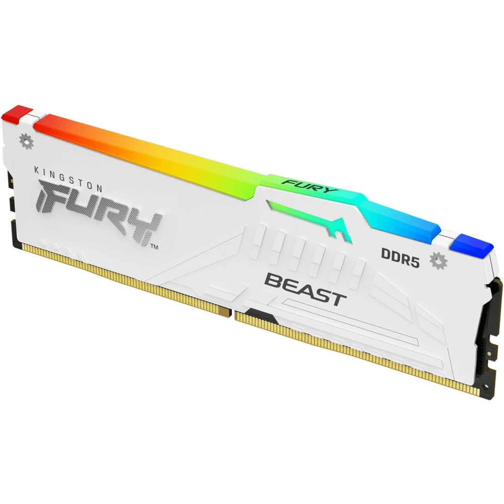 Kingston FURY Beast RGB 16GB 6000MTs DDR5 Desktop Ram - White KF560C30BWEA-16 2