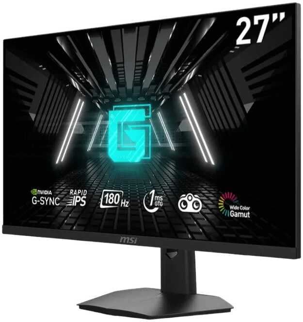 MSI G274F eSports Gaming Monitor, 27 FHD Rapid IPS Display, 180Hz Refresh Rate, 1ms (GtG) Response Time, NVIDIA G-Sync Technology, 16.7m Display Colors, 2x HDMI DP Video Ports, Bla 3