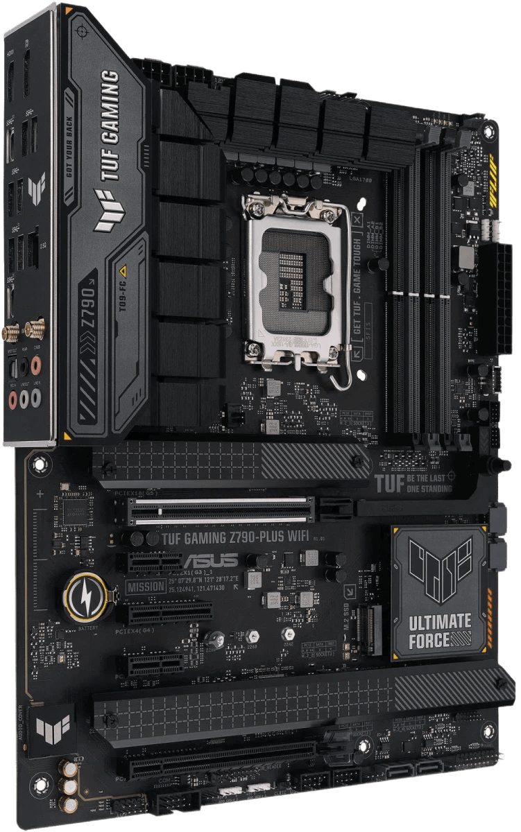 ASUS TUF GAMING Z790-PLUS WIFI LGA1700 ATX Motherboard, Intel Z790 Chipset, 4x DIMM DDR5 192GB Max Capacity, PCIe 5.0 x16, 4 x M.2, Intel 2.5Gb ETH, HDMI DP, USB 3.2-C 3