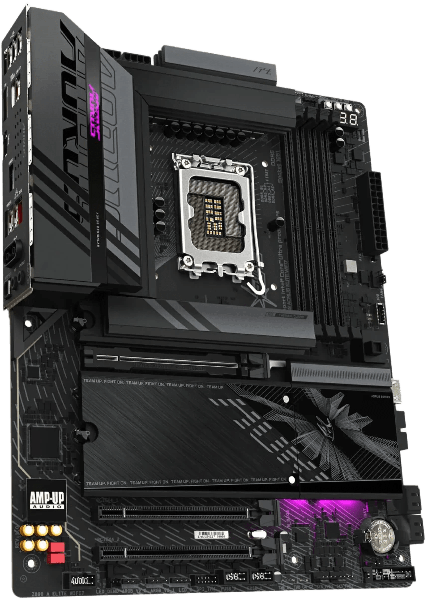 GIGABYTE Z890 Aorus Elite Wi-Fi 7 LGA 1851 ATX Motherboard, Intel Z890 Chipset, 4x DDR5 DIMM Slot, Up to 256GB Max Memory, Wi-Fi 7 & BT 2.4, 1x PCIe 5.0 x16, 4x M.2 Slots, Black 2