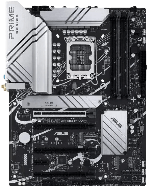 Asus Prime Z790-P WiFi ATX Motherboard, Socket Intel LGA1700, Z790 Chipset, PCIe 5.0, 128GB DDR5 Max Memory, 3x M 2 Slots, WiFi 6, Bluetooth v5.2, 2.5Gb LAN, 14+1 Power Stages 4