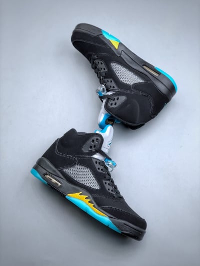 Jordan 5 Retro 'Aqua Blue' Black