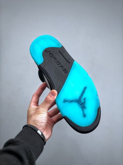 Jordan 5 Retro 'Aqua Blue' Black