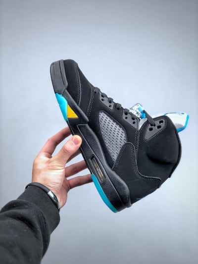 Jordan 5 Retro 'Aqua Blue' Black