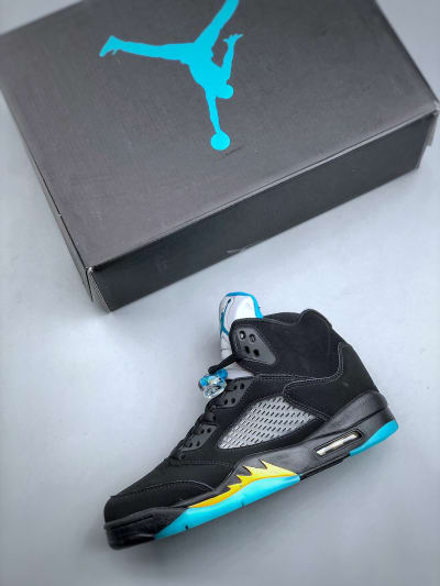 Jordan 5 Retro 'Aqua Blue' Black