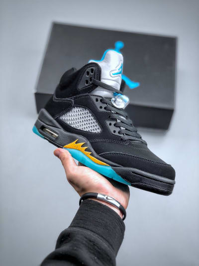 Jordan 5 Retro 'Aqua Blue' Black