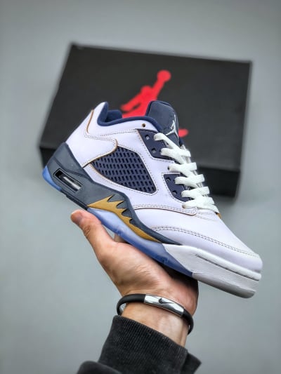 Jordan 5 Low White Blue