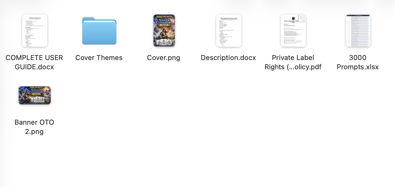 3000 Prompts Vault Contents
