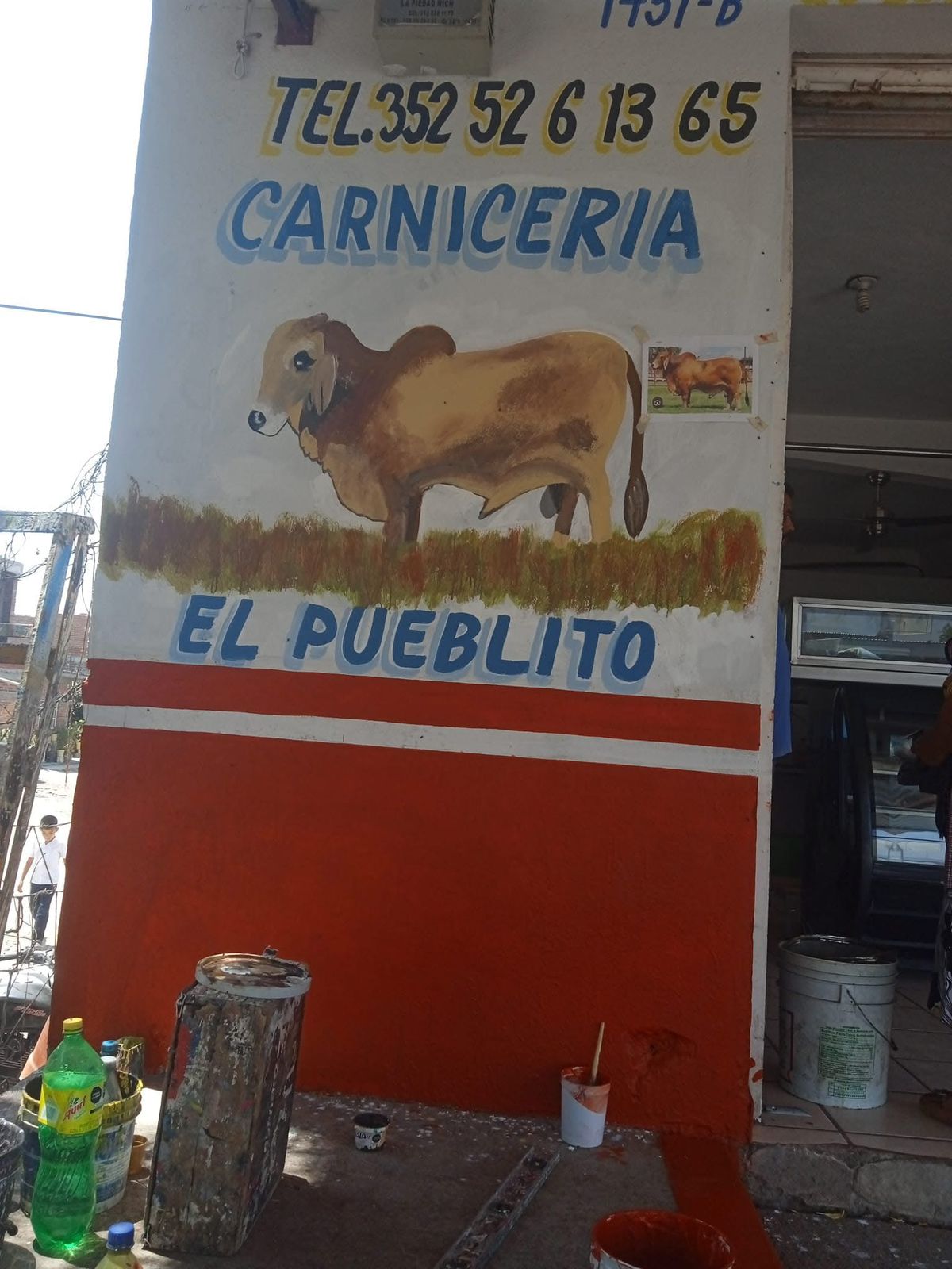 Trabajo de pintura y rótulos en La Piedad 18