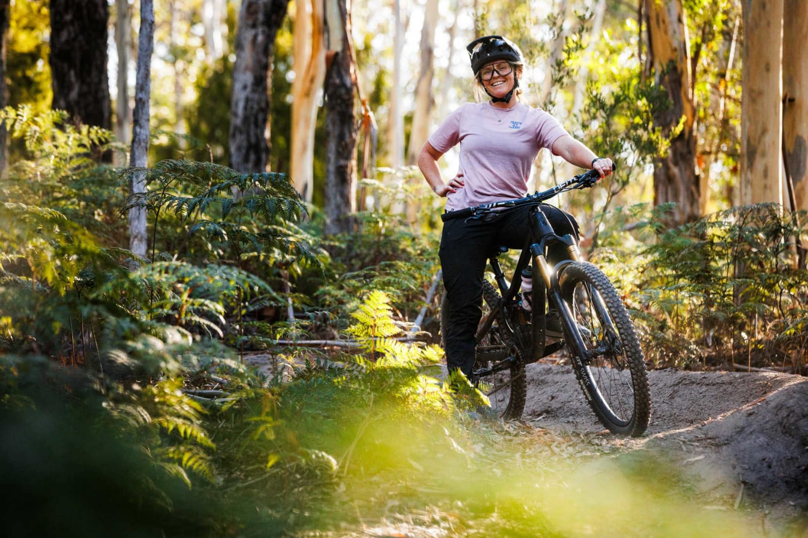 Kelsey Timpany on Tasmanian trail