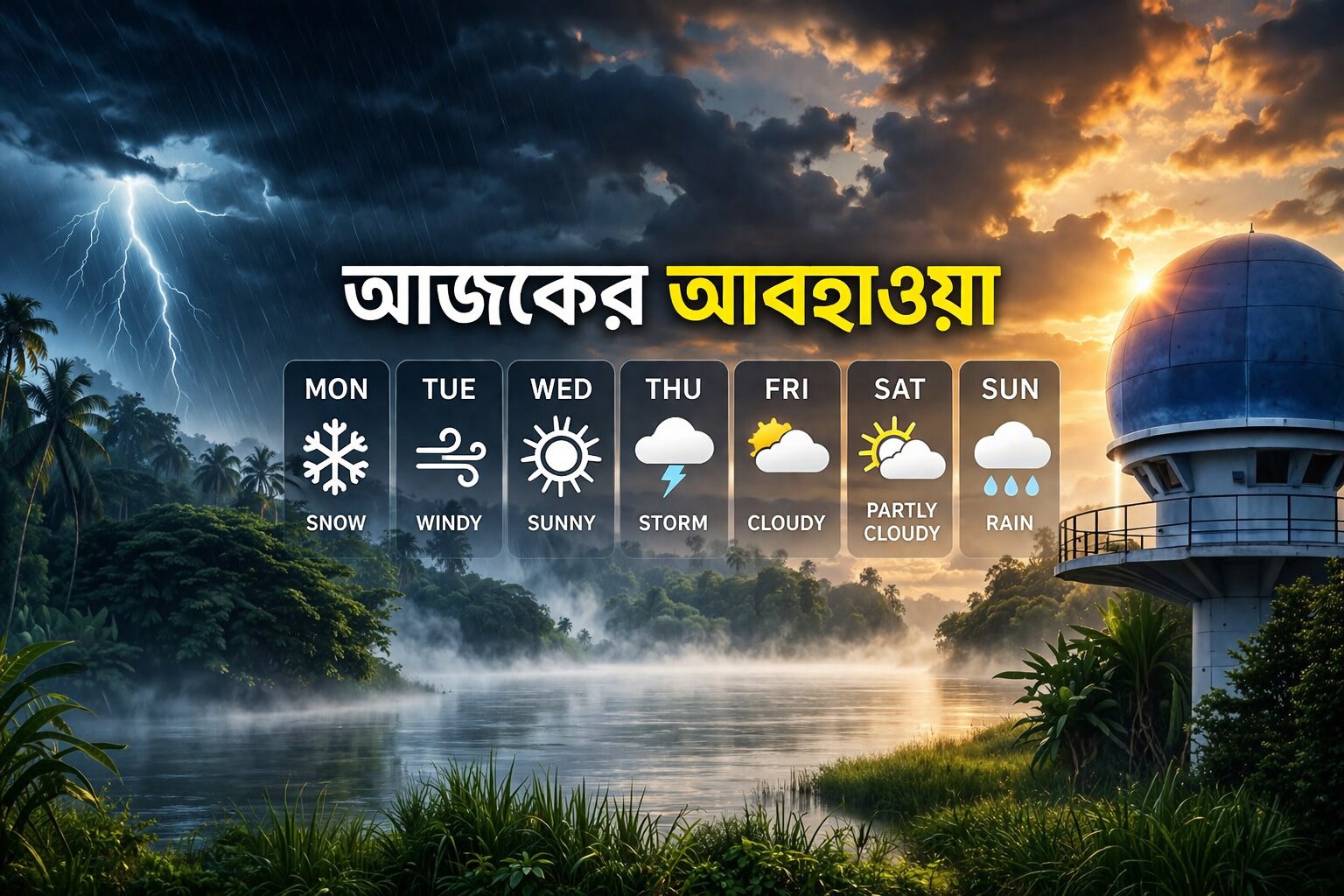 আজকের আবহাওয়ার খবর ও পূর্বাভাস - ১ এপ্রিল ২০২৬