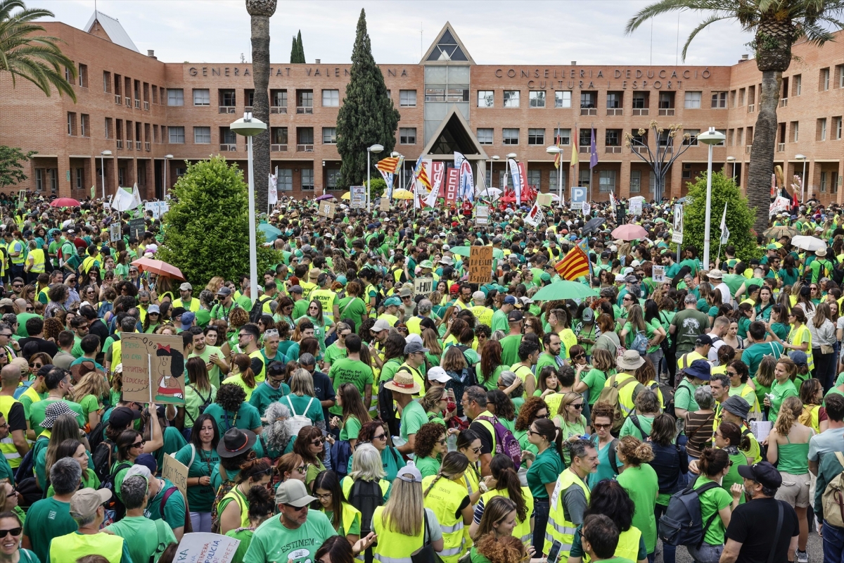 La mayoría del profesorado valenciano rechaza la última propuesta de Educación y mantiene la huelga indefinida