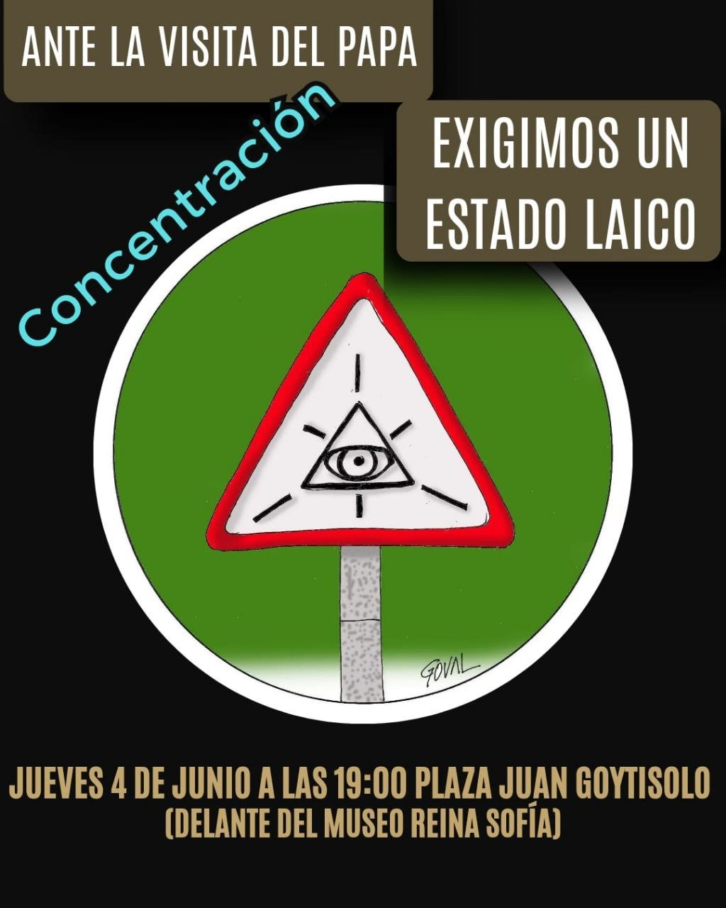 Convocan una concentración en Madrid en defensa del Estado laico ante la visita del Papa