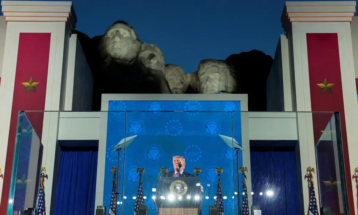 Trump warns of threats to American identity in Mount Rushmore speech ahead of US 250th anniversary