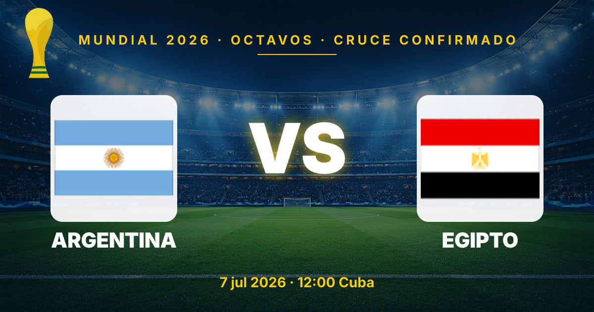 Argentina vs Egipto en octavos del Mundial 2026: Un duelo inédito