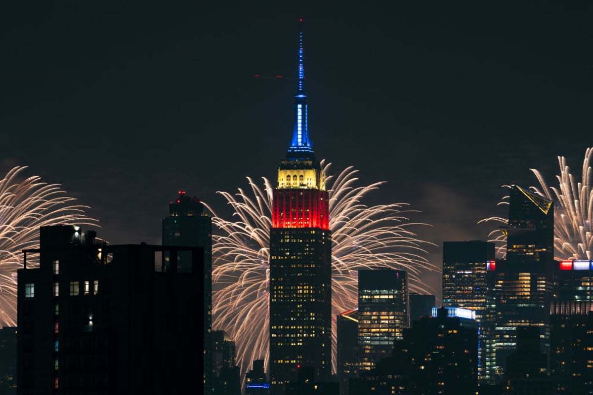 Americans celebrate the nation's 250th anniversary despite extreme heat, storms and a small fire on the Brooklyn Bridge