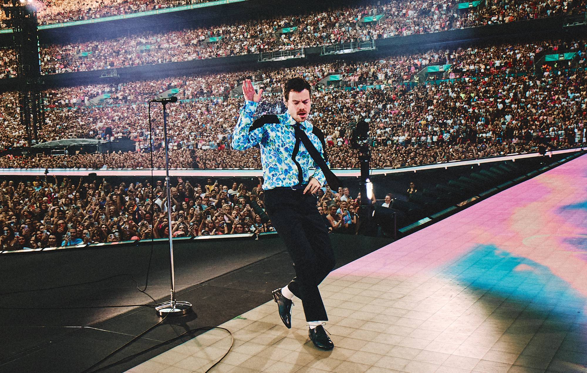 Harry Styles concludes historic 12-night Wembley residency with Pride celebration and special appearance by Gemma Styles