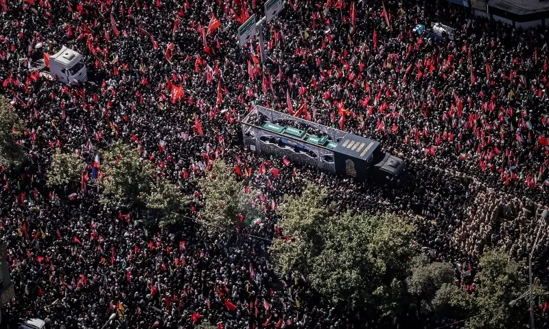 Iran mourns assassinated supreme leader with massive funeral procession
