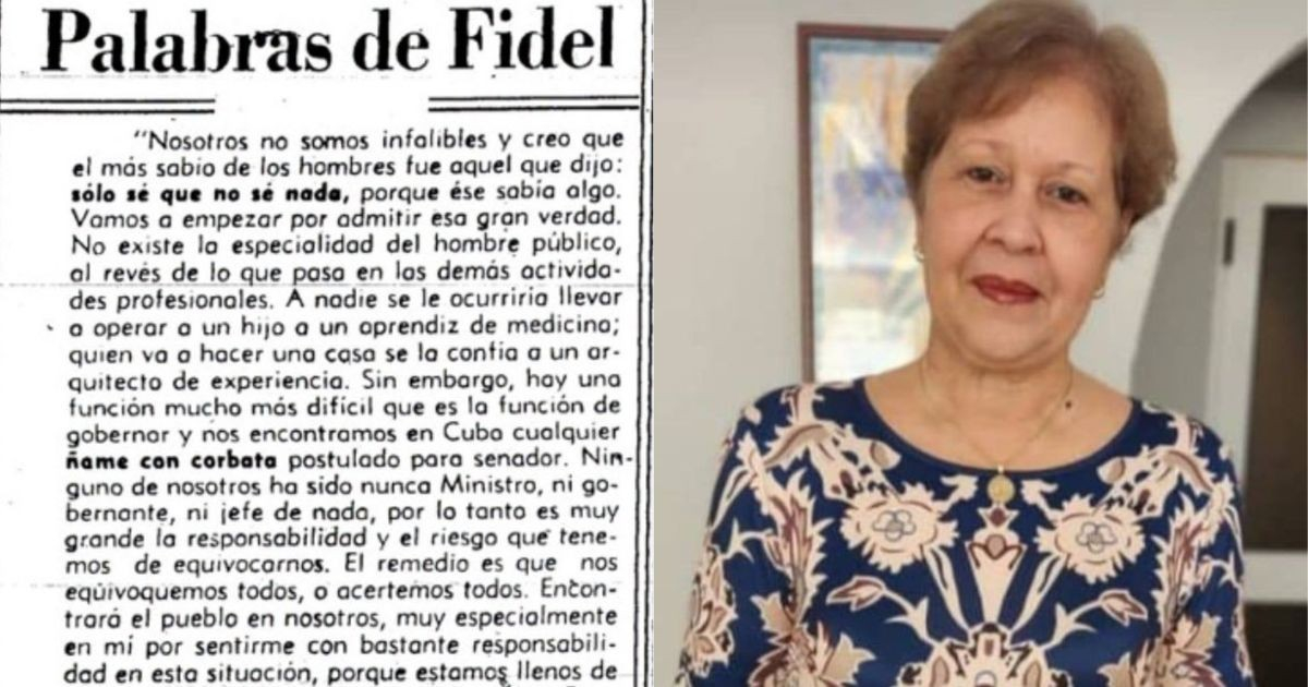 Alina Bárbara López rescata un discurso de Fidel Castro de 1959 y cuestiona su vigencia frente a la realidad cubana actual