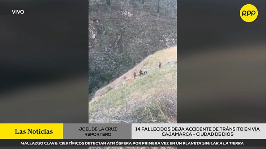 Al menos 14 muertos en accidente de combi en Cajamarca