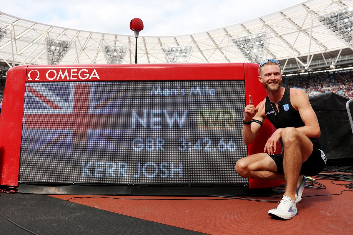 Josh Kerr breaks mile world record at London Stadium