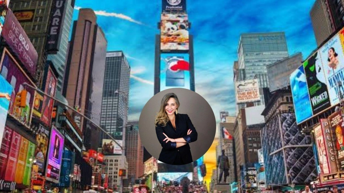 Carolina Bohórquez Ramírez, empresaria y líder colombiana, se prepara para sonar la campana del cierre bursátil en Nueva York