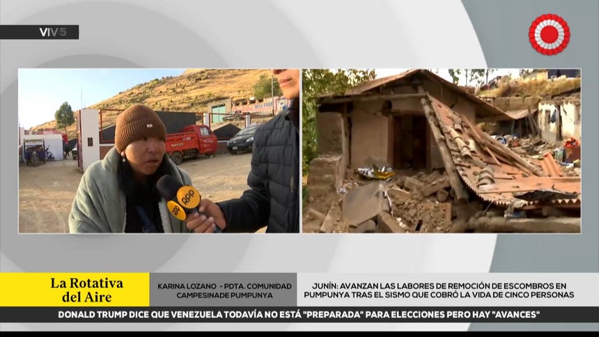 Familias de Pumpunya exigen acelerar labores de remoción de escombros tras sismo de 5.1 en Junín