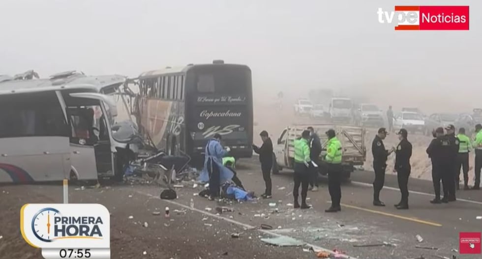 Tragedia en la Panamericana Sur: cinco muertos y 16 heridos en choque múltiple en Tacna