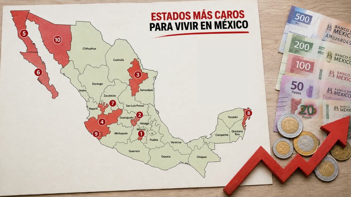 INEGI publica lista de estados mexicanos con mayor costo de vida según ENIGH 2024