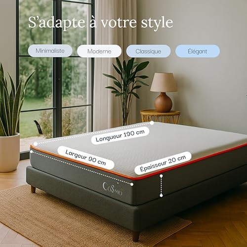 Vue 6 de Matelas Premium Mousse Gel