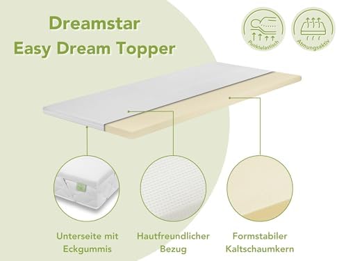 Vue 2 de Dreamstar Easy Dream Surmatelas