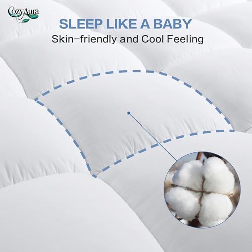 Vue 4 de Cozy Aura Surmatelas Matelasse