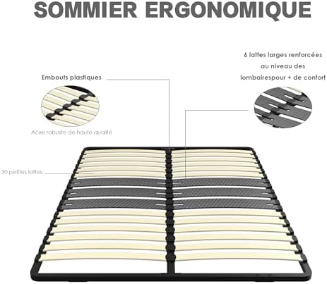 Vue 3 de Dewinner Sommier Cm