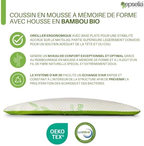 Vue 2 de Epselia Coussin Oreiller Pour